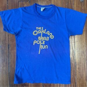 Vintage Graphic T-Shirt Oakland Brass Pole Run California Cotton Tee M